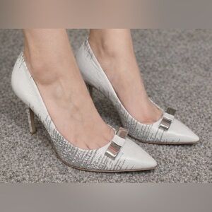 COACH Hallie Soft Print Lizard Heels